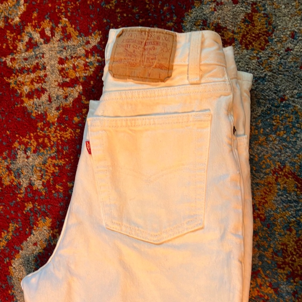 Levis Vintage white denim 544 Straight leg size 5